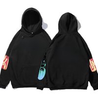 Graffiti Letter Printed Loose Hooded Kanye Sweatshirts Men Oversized Fleece Luck Me I See Ghosts Hoodie Unisex Pullover Hoody