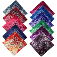 AliExpress HEALMEYOU Square Scarf Hair Band Neck Scarf Cotton Bandana Hip Hop Paisley Headband Kerchief Neck Wrap Cashew Tie-dye Seamless Scarves DIY