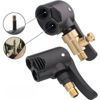 AliExpress NONE 2-In-1 Bicycle Pump Nozzle Hose Adapter Inflatable Pump Motorbike Air Chuck Inflator Valve Connector Adapter Auto Accessories