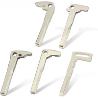 KEYYOU 10PCS Uncut Key Blade For Mercedes Benz Remote Smart Chrome Blank Key Replacement New Blade