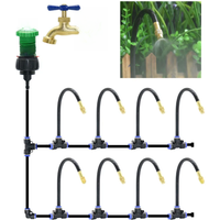 10-20M Outdoor Patio Misting Cooling System Adjustable Mist Nozzle Garden Irrigation Watering Industrial Dust Removal