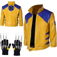 Fantasia Wolf Logan Cosplay Yellow Casual Jacket Game Rival Superhero Disfraz Costume Adult Men Halloween Carnival Party Clothes