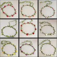 1PC Cute Elegent Flower Garland Bohemian Hair Clips Exquisite Hair Pins Multicolor Flower Headbands Hair Accessories