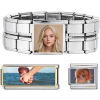 GEMOSA Imagine Picture Customized Mega Super Italian Charm Link Fit 9/18mm Stainless Steel Bracelet Jewelry DIY Making Beads
