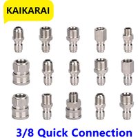 3/8 Inch Stainless Steel Male and Female Quick Connector Kit Pressure Washer Adapter Set Quick Connector Plug Male Nipples