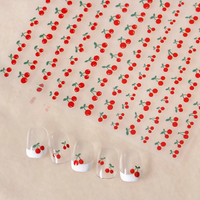 1Pc 3D Cherry Fruit Nail Art Stickers Summer Lemon Self Adhesive DIY Decals Nail Art Decoration Slider Manicure Accessories #Aha