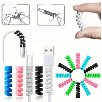 12PCS/20PCS Spiral USB Charger Cable Saver Silicone Flexible Cable Wire Protector Management Organizer For All phone Data Lines