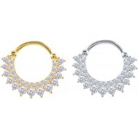 CANNER 925 Sterling Silver Hoop Earrings for Women Zircon Round Nose Piercing Cartilage Earrings Earings Jewelry pendientes 1pc