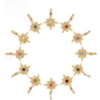 eManco Creative Stainless Steel Star Shiny Colorful Rhinestone Charms Making Women DIY Necklace Bracelet Earrings 48 Hours Shipp