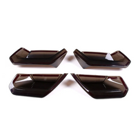 For C7 2014-2019 Car Rear Tail Light Cover Rear Fog Lamp Cover Trim Sticker Accessories - Smoked Black