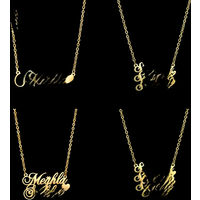Auxauxme Custom Multi Names Heart Pendant Necklace Stainless Steel Personalized Nameplate Choker for Family Couple Jewelry Gift