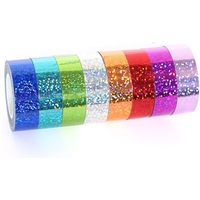 Colorful Laser Masking Washi Tape Decorative Adhesive Tape Diy Scrapbooking Sticker Label Stationery