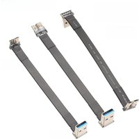 3-300CM USB 3.0 USB-A to Micro-B Ribbon Flat Cable Male to Male FPC USB 3.0 Type A Micro B 90 Degree Angle Connector Up Downward