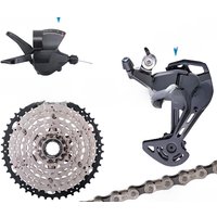 AliExpress Shimano SHIMANO ESSA 8 Speed Groupset REAR DERAILLEUR RD-U2000 SL-M315-8R CN-HG71 Original Parts and cassette SUGEK CS-M5008 46T