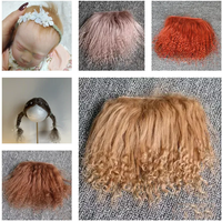 Handrooted 25 colors Reborn Doll Pure Mohair Sheepskin Wool Lamb Hair for DIY BJD SD 1/6 Dolls Wigs Hair Accessory