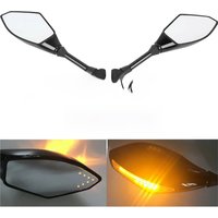AliExpress NONE 8mm 10mm Universal Motorcycle Side Rearview Mirrors LED Turn Signal For Honda Suzuki Kawasaki Yamaha Ducati Street Scooter Bike