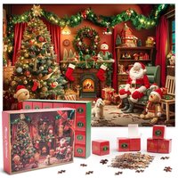 Christmas Puzzle Advent Calendar 2024 Jigsaw Puzzles Christmas Children Gift Countdown Calendar Diy Assemby Educational Toys