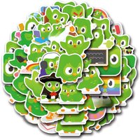 AliExpress GOGOTU 10/30/55PCS Funny Duolingo Stickers Cartoon Graffiti Toy Fridge Luggage Laptop Phone Guitar Bike Skateboard Decoration Sticker
