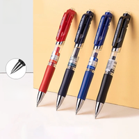 Deli Retractable Gel Pen 0.5mm 12pcs/Box Black Blue Red Office Writing Gel Ink Pens Office Supplies