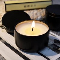 Burning 18h Citronella Anti-mosquito Aromatherapy Candles Black Tin Can Hotel Home Environment Friendly Soy Aromatic Candle