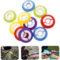 10Pcs Silicone Fishing Line Storage Holders Fishing Line Storage Snell Rigs Gear Spools Line Keeper Circular Winding Plates