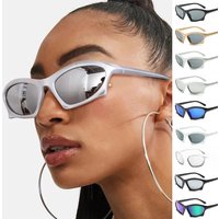 AliExpress juncture Cycling Fashion Punk Sunglasses Women New 2000'S Sports Sun Glasses Goggle Men Trends Polygon Eyeglasses Wrap Around Shades