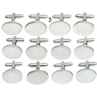 Wedding Cufflinks Wholesale&retail 12 Designs Option Silver Color Copper Material Fashion Groom Design