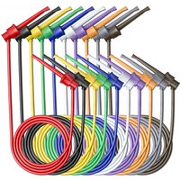 Cleqee P1520 10PCS test lead test hook test cable 1-meter dual IC test hook clamp for electronic testing