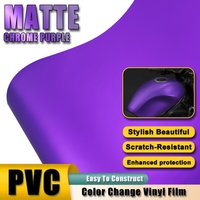 Mirror Matte Chrome Purple Motorcycle Tank Wrap Film Air Release Self-Adhesive Satin Metallic Vinyl Sticker for Bike Styling