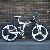 AliExpress NONE 24/26Inch Mountain Bike Adult Students Undefined Variable Speed Car Folding Double Disc Brake Shock Absorption Bicycle