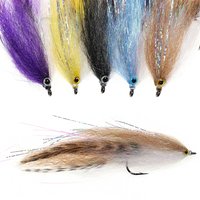 3D Fish Eyes EP Silky Fiber Saltwater Streamer Flies 1/0 - 4/0 Big Game Fly Lure Salmon Steelhead Pike Trout Fishing Lure Tackle