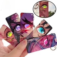 Demon Slayer Nezuko Keychains Pendants Pupil Translucency Card Creativity Anime Mitsuri Transparent Card Accessories Key Chains