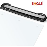 Eagle 3 Hole paper Puncher, with Integrated Ruler, 5 Sheets Capacity, for Ring Binders, Office and School Supplies Stationery