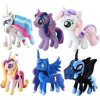 35cm My Little Baoli unicorn Doll Pony Plush Toy Purple Yuesui Dragon Yunbao Moon Princess Cartoon Doll Children's Birthday Gift