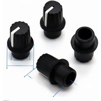 10 Pieces Plastic Long handle Flower Shaft Knob Diameter 13mm Height 18.5mm Potentiometer Knob Gear Shaped Inner Hole 6mm
