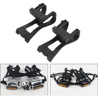 AliExpress Qiilu Bike Pedal Belt Plastic Black Adjustable Bike Pedals Straps Anti slip Toe Clip Belt Accessory Bike Pedal Fixed Straps