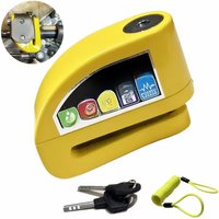 AliExpress NONE Motorcycle Bicycle Lock Alarm Protection Padlock Waterproof Brakelock with Keys Safety Anti-Theft Scooter Wheel Disc Brake Lock