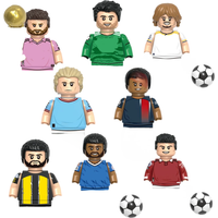 Football Sports Star Model 4.5cm Bricks Series Characters Mini Action Figure Building Blocks Kids Toys For Education Gifts
