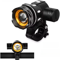 AliExpress cycle zone T6 LED Bicycle Front Light Bike Headlight Adjustable Zoom USB Rechargeable Waterproof Cycling Flashlight MTB Bike Accessories