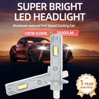2X 20000LM H1 H4 LED Headlight Bulb Mini H7 H8 H9 H11 9005 HB3 9006 HB4 Size Wireless For Car Lamp CSP 3570 6500K Plug&Play 12V