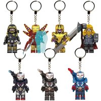 Marvel Avengers Thanos Iron Man Spiderman Doctor Strange Peripheral Movies Children's Building Blocks Keychain Doll Holiday Toy