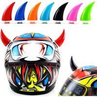 AliExpress NONE cool 2Pcs Large Size Motorcycle Helmet Decoration Devil Horn Colorful Motorbike Bicycle Decoration Helmet Stickers Accessory