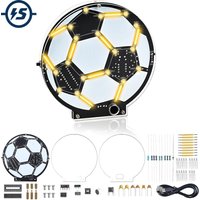 DIY LED Soccer Ball Light Electronics Kit with Sound Control & 5 Lighting Modes STEM Soldering Practice Kit for School Learning