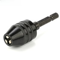 STONEGO Keyless Drill Chuck, 1PC, 0.3-3.6mm/0.3-6.5mm/0.6-8.0mm, 1/4" Hex Shank Adapter Converter, Quick Change