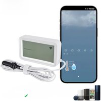 Tuya WiFi Temperature and Humidity Sensor with External Probe Home Automation Meter Compatible with Smart Life Google Assistant