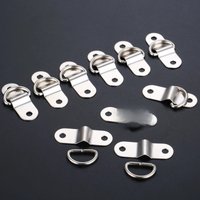 10Pcs Boat Trailers D Ring Durable Tie Down Hook Rope Cleat Load Anchor Metal Flat Seamless D Ring D Button Half Round Buckle