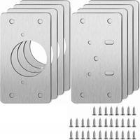 1/2/4/10Pair Hinge Repair Plate Cabinet Furniture Drawer Table Repair Mount Tool Hardware Stainless Steel Hinge Fixing Plate