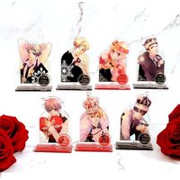 Anime Ouran High School Host Club Keychain Acrylic Stand Figures Chibi Cute Prince Desk Decor Chaveiro Llavero Collectible keych