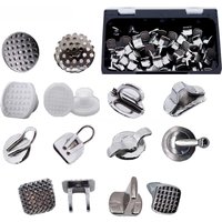 50pcs Orthodontic Dental Direct Bond Eyelet Lingual Buttons Tongue Tamers Bite Opener Cleat Small Sliding Crimpable Hook Tools