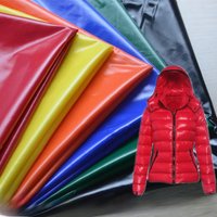 1m*1.5m Sell 1.5 Meter 40D Nylon Bright PU Coated Glitter Fabric Down Jacket Fabric